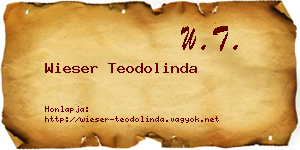 Wieser Teodolinda névjegykártya